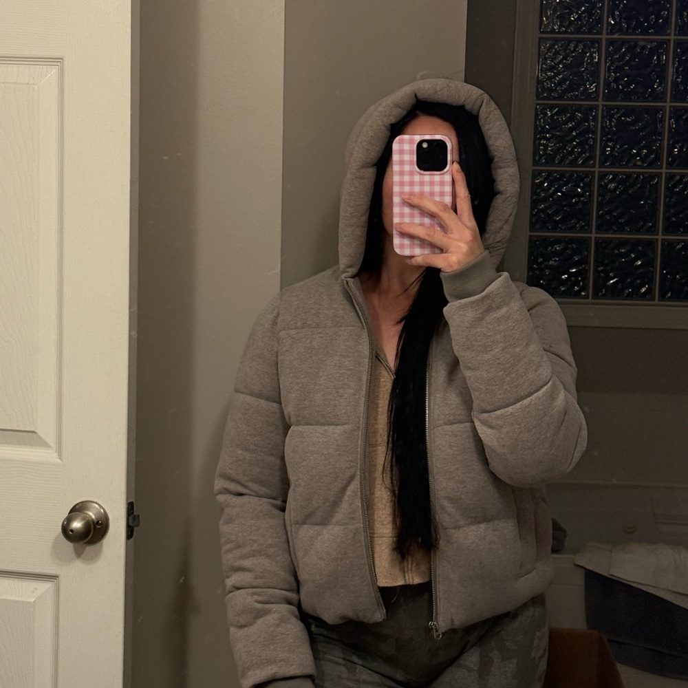 Hollister Women's small taupe/beige Winter Puffer Coat - Brand new - Picture 7 of 8